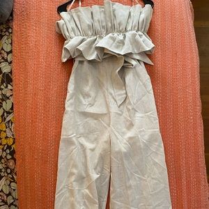 Ivory Strapless Jumpsuit